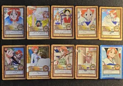 G ONE PIECE NAMI CARDDASS HYPER BATTLE Japanese Lot Of 10 Various Conditions - Image 1