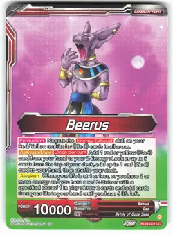 Beerus, Pursuing the Power of the Gods BT24-002 SLR Dragon Ball Super Card - Image 2
