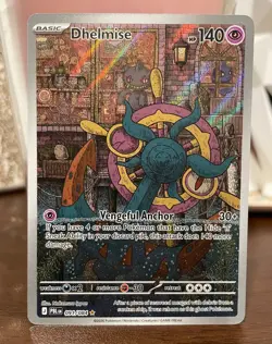 Pokemon TCG Dhelmise 091/084 Pitch Black Holo Illustration Rare Card Full Art NM - Image 1