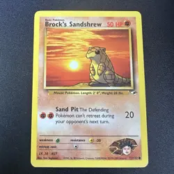 Brock's Sandshrew 72/132 - Gym Heroes Common Pokemon Card - NM - Image 1