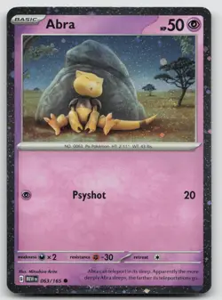 Abra (Cosmos Holo) 063/165 Miscellaneous Cards & Products Pokemon NM 378 - Image 1