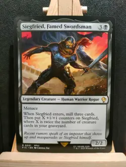 Siegfried, Famed Swordsman - Final Fantasy Commander - Rare - NM (see pics) MTG - Image 1