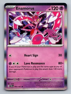 Enamorus 093/167 Rare Twilight Masquerade Pokemon Near Mint Holo - Image 1
