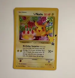 Pokemon 's Pikachu HOLO Birthday Surprise Promo WOTC #25 Anniversary 24 - Image 1