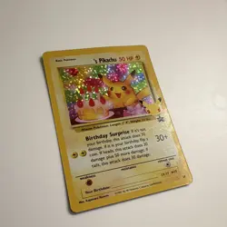 Pokemon 's Pikachu HOLO Birthday Surprise Promo WOTC #25 Anniversary 24 - Image 2