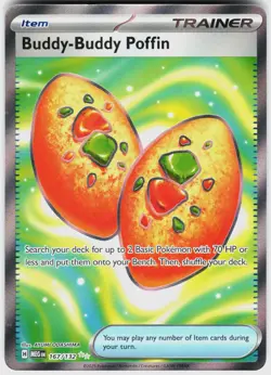 BUDDY-BUDDY POFFIN 167/132 HOLO MEGA EVOLUTION NM / A102-14 - Image 1