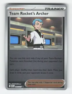 Team Rocket's Archer 201/217 Uncommon Ascended Heroes Pokemon Reverse Holo NM - Image 1