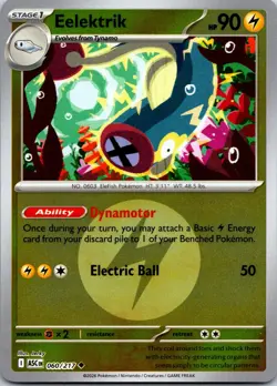 Eelektrik (Energy Symbol) 060/217 Ascended Heroes Pokemon Reverse Holo NM - Image 1
