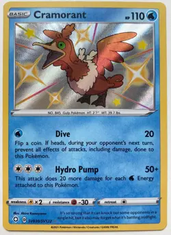 Cramorant SV030/SV122 Shining Fates: Shiny Vault Holo Pokemon - Image 1