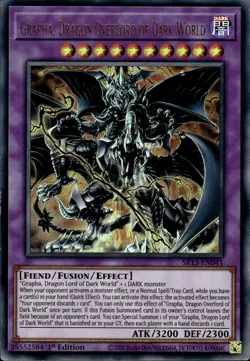 Grapha, Dragon Overlord Of Dark World - Ultra Rare 1st SR13-EN041 - NM - YuGiOh - Image 1