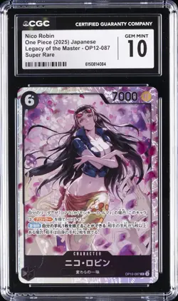 2025 ONE PIECE LEGACY OF THE MASTER JAPANESE NICO ROBIN CGC 10 GEM MINT - Image 1