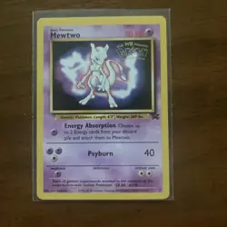 Mewtwo Pokemon Promo The First Movie Card #3 Kids WB Stamp Rare - Image 1