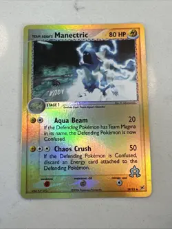 Team Aqua's Manectric 29/95 Reverse Holo Pokemon Card TCG - NM/LP - Image 1