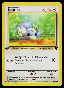 Pokemon Card - Dratini Team Rocket 53/82 Common 1st Edition - Image 1
