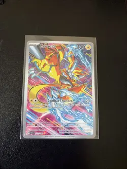 Pokemon TCG Stellar Crown Zeraora Holo Rare Card Illustration 151/142 - Image 1