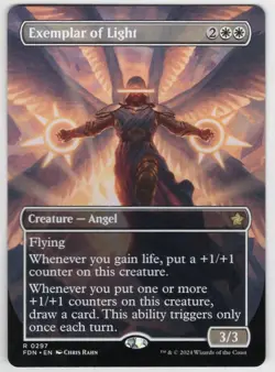 MTG Exemplar of Light (Borderless) Foundations Regular # 297 NM/M - Image 1