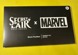 Marvel Magic The Gathering MTG Secret Lair Drop Black Panther Rainbow Foil MTG - Image 1
