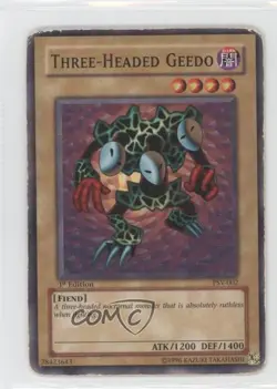 Three-Headed Geedo 1st Ed. YuGiOh Pharaoh's Servant #PSV-002 2002 READ - Image 1