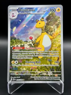 Pokemon TCG Ampharos 090/086 Illustration Rare Chaos Rising Holo NM - Image 1
