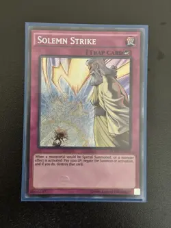 Lightly Played Solemn Strike - BOSH-EN079 - Secret Rare - 1st Edition - YuGiOh - Image 1