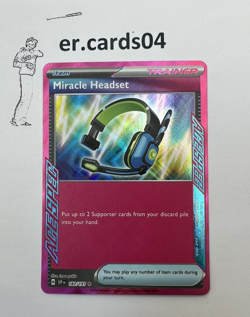 Miracle Headset 183/191 Surging Sparks Trainer Holo Pokemon Card - Mint - Image 1