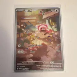 The Pokemon Company Pokemon TCG Stufful 154/132 ME01 IR Full Art Holo Eng 70 HP - Image 1