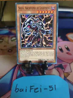 YUGIOH SKULL ARCHFIEND OF LIGHTNING SGX3-ENE01 COMMON 1ST ED NM SPEED DUEL - Image 1
