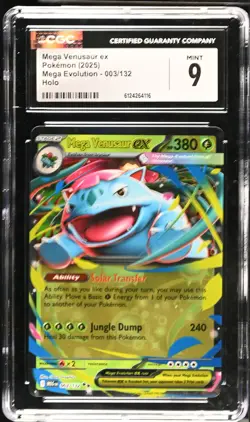 Mega Venusaur EX 003/132 Holo Mega Evolution Pokemon CGC 9 Mint - Image 1