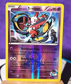 Pokemon TCG Team Aqua's Seviper 9/34 Double Crisis 2015 Basic HP 90 Reverse - Image 1