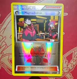 Pokemon Company Team Magma Admin 29/34 Double Crisis Reverse Holo Uncommon - Image 1