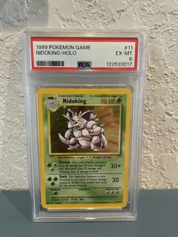 Wizards of the Coast 1999 Pokemon Base Set Nidoking Holo 11/102 PSA 6 - Image 1