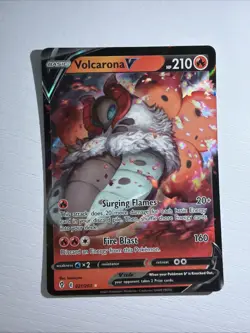 Volcarona V 021/203 Ultra Rare Evolving Skies Pokemon TCG Holo Foil Pokemon NM - Image 1