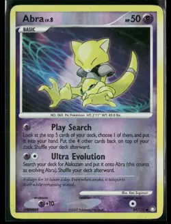 Abra 69/123 Common Mysterious Treasures Pokemon Reverse Holo Moderately Played - Image 1