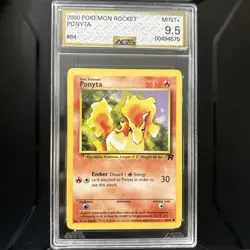 Ponyta 2000 Pokemon Rocket #64 AGS Mint 9.5 Vintage - Image 1
