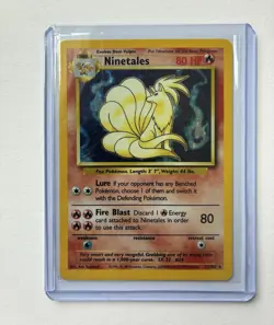 Ninetales 12/102 Base Set Holo Rare 80 HP English 1999 Wizards Pokemon TCG - Image 1