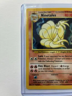Ninetales 12/102 Base Set Holo Rare 80 HP English 1999 Wizards Pokemon TCG - Image 2