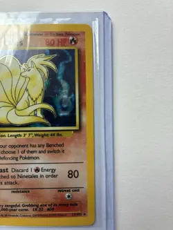 Ninetales 12/102 Base Set Holo Rare 80 HP English 1999 Wizards Pokemon TCG - Image 3