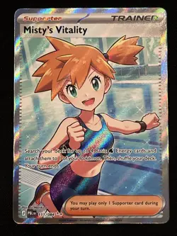 Pokemon Pitch Black Misty's Vitality 111/084 English Holo Full Art Ultra Rare NM - Image 1