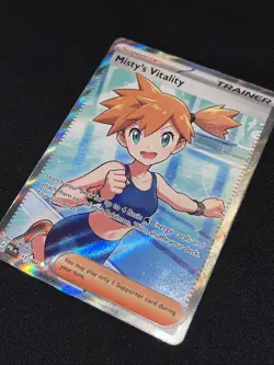Pokemon Pitch Black Misty's Vitality 111/084 English Holo Full Art Ultra Rare NM - Image 2