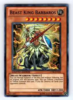 Yugioh Beast King Barbaros CT08 Limited Edition Super Rare Holo - NM 💎 - Image 1