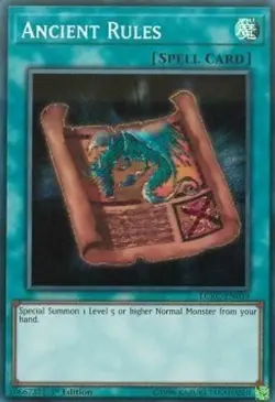 Ancient Rules - LCKC-EN039 - Secret Rare 1st Edition Yugioh - Image 1