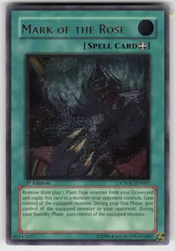 Mark of the Rose (UTR) CSOC-EN047 GREY Ultimate Rare 1st Edition YU-GI-OH - Image 1