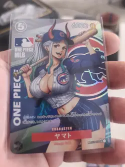 One Piece CCG Yamato Baseball Waifu Karte In Top Zustand Team Chicago Cubs - Image 1