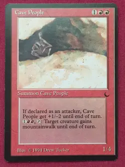 Magic The Gathering THE DARK CAVE PEOPLE red card MTG - Image 1