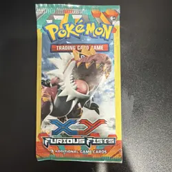 Pokemon XY Furious Fists Booster Pack 3 Cards English Tyrantrum - Image 1