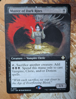 MTG Master of Dark Rites - Commander: The Lost Caverns of Ixalan Extended Art NM - Image 1