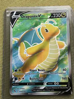 Pokemon TCG Dragonite V (Full Art) Pokemon Go 076/078 Holo Ultra Rare - Image 1