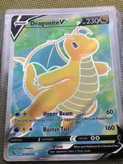 Pokemon TCG Dragonite V (Full Art) Pokemon Go 076/078 Holo Ultra Rare - Image 2