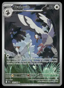 Pokemon Cards Tranquill 149/086 Black Bolt Holo Illustration Rare NM - Image 1