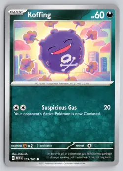 KOFFING 109/165 COMMON 151 POKEMON NM - Image 1